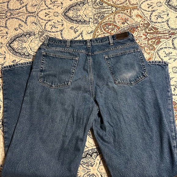 LLBean flannel lined blue jeans. Size 35x34 - Picture 3 of 5